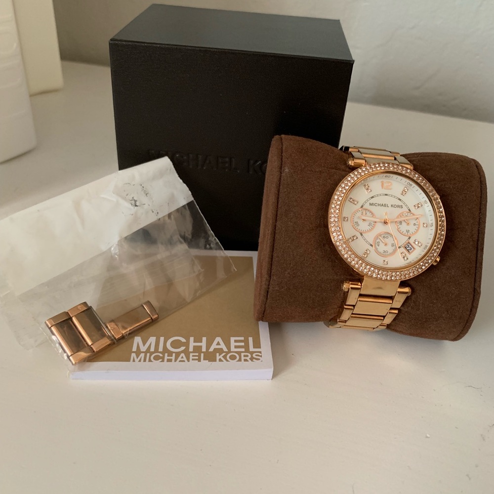 Rose gold Michael Kors watch